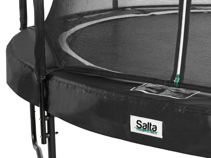 Trampolin Premium, Ø366 cm, inkl. sikkerhedsnet, sort